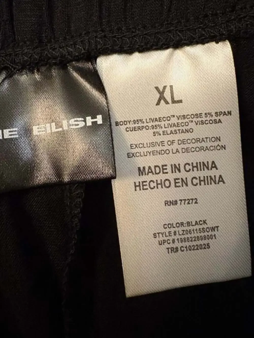 Billie Eilish Black Lounge Shorts